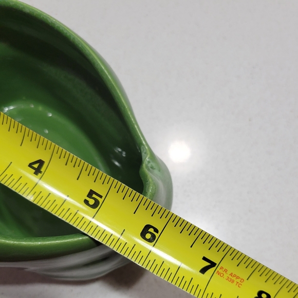 HORTON CERAMICS 505 TEXAS 1950s Vegetable Green ceramic pottery dish VTG - Picture 10 of 12